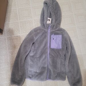 Kohl's Lavender and Gray Fleece Jacket
